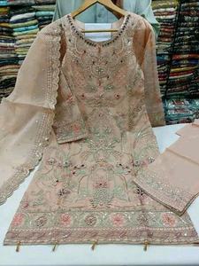 Indian Pakistani Latest Organza Net Heavy Embroidered Pearl Salwar Kameez Suit Party Wear Hot Selling <b>Dress</b> 2022 - Product Image 6