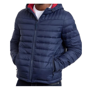 Custom Windproof Waterproof Nylon Mens Hooded Puffer Jacket Fleece <b>Lined</b> Winter Bubble <b>Coat</b> - Product Image 6