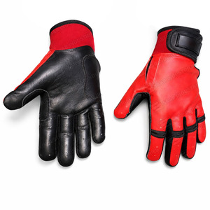 Gants de frappe en cuir bleu et jaune, fermeture auto-agrippante, unisexe, pour adulte, gants d'entraînement durables, ambidextres - Product Image 4