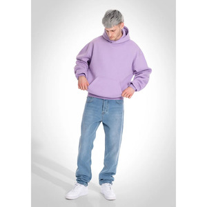 Sudadera con Capucha Morada Extra Grande para Hombre, Sudadera Informal con Bolsillo Tipo Canguro - Product Image 1