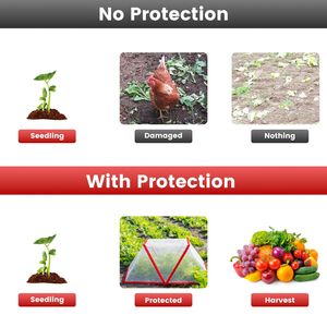 Confezione da 4 Reti Protettive Verdi per Piante da Giardino, 31.50x12.99x13.39 pollici, per Serra e Coperture per Piantine - Product Image 4