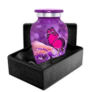 Decorative Aluminum <b>Keepsake</b> Ash Urn Funeral <b>Memorial</b> Container Featuring Polished Exterior And Premium Artistic Appeal - Product Image 4