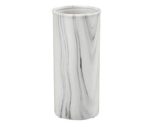 Minimalist White Marble Tabletop <b>Vase</b> Decorative Centerpiece for Home Decor New Arrival White Vein Marble Round Flower <b>Vase</b> Hand - Product Image 1