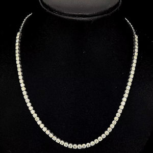 Collar de Plata 925 con Diamantes de Laboratorio de Lujo – Joyería de Diseño para Bodas y Aniversarios de Fabricante Indio - Product Image 1