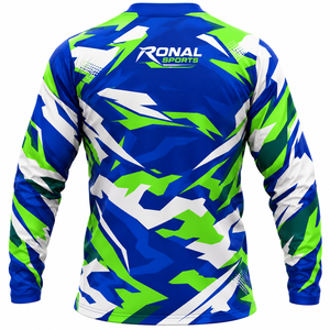 Maillot de cyclisme VTT unisexe pour garçons et adultes, grande taille, manches longues, respirant, séchage rapide, impression par sublimation personnalisée sur le devant - Product Image 2