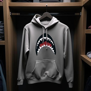 Sudadera con Capucha con Diseño de Tiburón, Estampado Animal en 3D, Sudadera de Felpa de Algodón con Personalización OEM ODM - Product Image 5