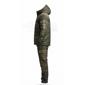 Ensemble veste et pantalon imperméables RICSA pour homme, respirant, pour la chasse en hiver, coupe-vent, protection contre les intempéries, pour la forêt - Product Image 3