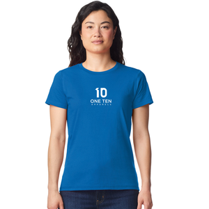 Camiseta de Mujer de Peso Medio en Color Azul Rey, Camiseta de Manga Corta de Algodón Suave, Top Básico Informal y Cómodo, Calidad Premium - Product Image 1