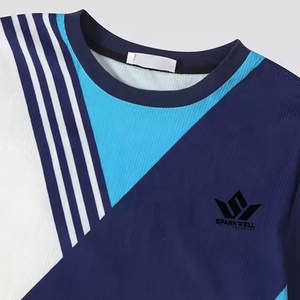 เสื้อยืดเทนนิสแขนสั้นคอกลมแบบยูนิเซ็กซ์ สีบล็อก ระบายเหงื่อได้ดี ผลิตจากโพลีเอสเตอร์ พิมพ์ลายแบบซับลิเมชั่น เหมาะสำหรับเล่นกีฬาฤดูร้อน - Product Image 4