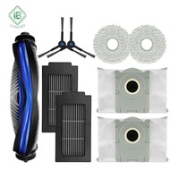Accessoires pour aspirateur robot Ecovacs Debot T50 Pro Omni / T50 Omni : brosse principale, brosse latérale, filtre HEPA, sac à poussière, serpillière