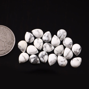 Cabujón de Howlite Blanca Natural de Primera Calidad al por Mayor, 9x7 MM, Pulido, Gema Suelta para Fabricación de Joyería Artesanal - Product Image 3
