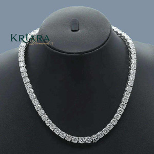Men's S925 <b>Silver</b> 18K Gold Plated Rhodium Lab Grown Diamond Hiphop Wedding <b>Chain</b> Necklace Brilliant Cut Luxury Everyday Wear - Product Image 4