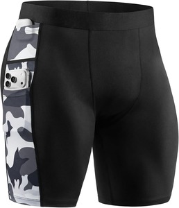Wholesale <b>Men</b> <b>Compression</b> <b>Shorts</b> With 3 Pockets Quick Dry 4 Way Stretch Gym Running Sports Base Layer OEM Custom Apparel - Product Image 1