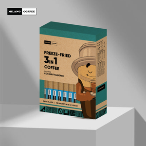 Café Milano Liofilizado 3 en 1, Café Instantáneo con Sabor a Coco, 10 Sobres x 16 g, Cafeinado, Sabor Amargo, Full City+ - Product Image 5