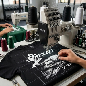 เสื้อยืดสตรีทแวร์พิมพ์ลายโลโก้ตามสั่ง ทรงหลวม ใส่ได้ทั้งชายและหญิง ขายส่ง คุณภาพสูง สีซีดแบบซันเฟด ผ้าหนา 220 GSM - Product Image 5