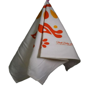 Essuie-tout personnalisé en coton biologique et lin, séchage rapide, pour cuisine, avec logo imprimé, caractéristiques durables, 100 % coton - Product Image 1