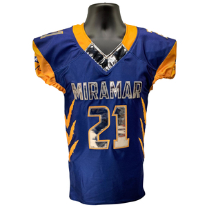 Conjunto de Uniforme de Fútbol Americano Personalizado al por Mayor, Estilo Vintage Rams, Poliéster, Malla Sublimada, para Jóvenes y Adultos - Product Image 2