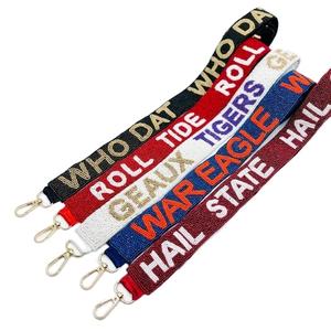 Handmade Beaded HAIL STATE Adjustable Crossbody <b>Bag</b> Straps Fashion <b>Accessory</b> for Girls <b>Women</b> Hiba Enterprises-Made in India - Product Image 1