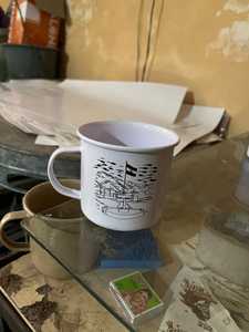 Taza de Esmalte Blanca con Estampado de Dinosaurios, Taza Redonda Infantil, Libre de BPA, para Uso Doméstico - Product Image 5