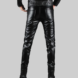 Pantalon décontracté pour homme en cuir respirant et léger de haute qualité – Vente en gros, personnalisez votre logo, couleur sur mesure, taille haute - Product Image 5