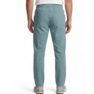 Men's Teal <b>Elastic</b> <b>Waist</b> <b>Cargo</b> <b>Pants</b> Casual Drawstring Closure Side Pockets Breathable Woven Trousers Spring Wear - Product Image 2