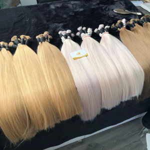 Extensions de cheveux vietnamiens 100 % vierges les plus vendues, super double volume, 30 pouces de longueur étirée, style lisse, cheveux humains bruts - Product Image 1