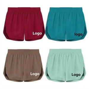 Shorts de sport double couche personnalisés avec logo, séchage rapide, taille élastique mi-haute, pour jogging, fitness, décontracté, couleur unie, vente en gros - Product Image 4
