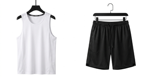Ensemble de vêtements de sport pour hommes, léger et à séchage rapide, pour le basketball et la course à pied, avec logo personnalisé imprimé, prix d'usine Chine Bangladesh, OEM - Product Image 2