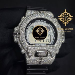 ICELOOK เครื่องประดับนาฬิกาอะนาล็อกควอตซ์ผู้ชายไรน์สโตนทรงสี่เหลี่ยมเคสคริสตัลแซฟไฟร์สแตนเลสสตีลกันกระแทกนาฬิกาปลุก - Product Image 2
