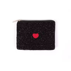 Porte-monnaie perlé XOXO avec logo personnalisé, fait main, en perles de riz, avec fermeture éclair, pochette de rangement pour la Saint-Valentin - Product Image 5