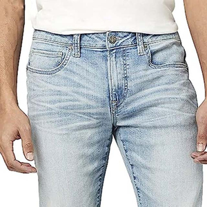 <b>Men's</b> Casual Canvas <b>Jeans</b> Fit Straight Mid Waist Ripped Streetwear <b>Drawstring</b> Closure Fleece Thickness Quick Dry Lightweight - Product Image 4