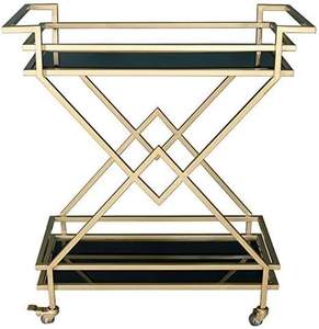 Chariot de service industriel en métal, très demandé, avec 4 étagères miroir et 4 roulettes pivotantes – Mobilier commercial durable - Product Image 4