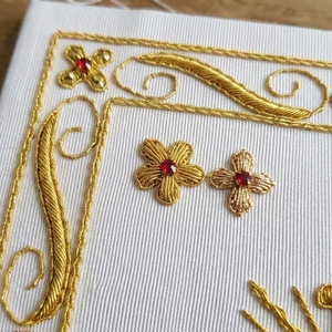 Cáliz Litúrgico Bordado a Mano, Cubierta de Altar de Iglesia Personalizada con Hilo de Oro, Tela para Ceremonia Religiosa Cristiana - Product Image 2