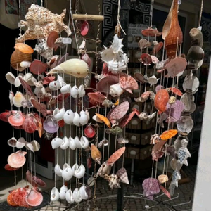 Campana de Viento de Conchas Naturales, Hecha a Mano, Adorno Colgante Costero, Decoración Náutica, Proveedor - Product Image 5