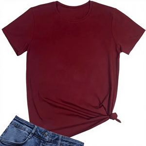 T-shirt décontracté pour filles, doux et confortable, col rond, manches courtes, en molleton respirant, motif lettres, style moderne - Product Image 3