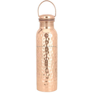 Eco-Friendly <b>Disposable</b> Copper Metal <b>Drinkware</b> Bottle with Handle for Travel and On-the-Go Drinking - Product Image 1