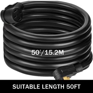 50Ft สายไฟ40แอมป์ RV สายต่อ AWG8พร้อมที่จับสำหรับรถพ่วงบ้านรถแคมป์สายไฟสำหรับ RV - Product Image 2