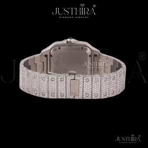 Reloj de Cuarzo con Diamantes Moissanite de Excelente Calidad para Hombre, Correa de Acero Premium, Reloj de Pulsera para Negocios, Suministro Disponible en Todo el Mundo - Product Image 3