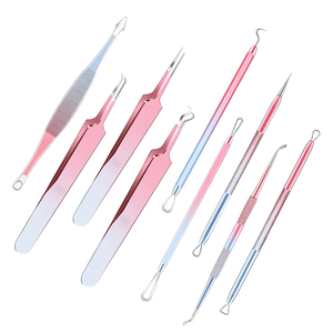 <b>Blackhead</b> Remover 9 Pcs Pimple Popper Tool Set Stainless Steel <b>Blackhead</b> <b>Extractor</b> Removal Tools set - Product Image 1