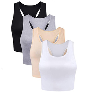 Wholesale Breathable Canvas Sleeveless Racerback Sports Crop <b>Top</b> Women Running Fitness Spandex <b>Workout</b> <b>Tank</b> <b>Tops</b> Gym Active Wear - Product Image 4