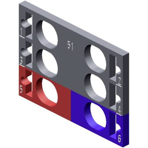 6ES7193-6CP81-2AB0 ET200SP CC81 Color Coded Labels for 4 AUX <b>Terminals</b> BU Type B0 Push-In <b>Terminal</b> Label Sheet 10PCS PLC Accesso - Product Image 2