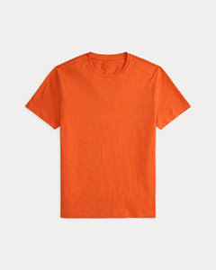 Men’s Plain Orange Cotton Crew Neck <b>Short</b> <b>Sleeve</b> T-Shirt – Soft, Lightweight, Comfortable Casual Wear for Everyday Fashion - Product Image 1
