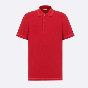 Polo Rojo de Manga Corta para Hombre, Color Sólido, 100% Algodón, Estilo Casual, Corte Regular, Diseño con Botones al Frente - Product Image 5