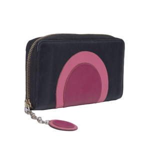 Custom Genuine Leather Women's Zip Around <b>Wallet</b> | RFID Blocking Leather Clutch <b>Wallet</b> | OEM ODM Ladies <b>Long</b> <b>Wallet</b> - Product Image 1