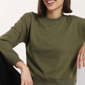 Custom <b>Sequined</b> Letter Print Front Crew Neck Sweatshirt Women's Autumn Knitted Cotton Full Sleeve Regular Fit Breathable Design - Product Image 5