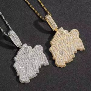 Hot Sale Iced Out Moissanite Diamond Pendant for Men Premium Hip Hop Necklace Charm for <b>Rapper</b> Fashion and Nightclub Wear - Product Image 1