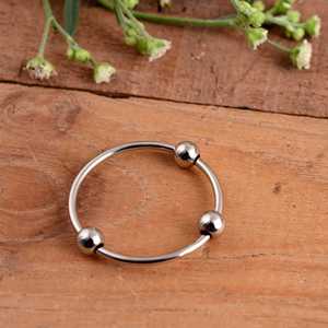 Dainty Luxury Anti-Anxiety 925 Silver Fidget <b>Spinner</b> <b>Ring</b> 3 Rotating Beads Minimalist Stress Relief Adjustable Engagement Gift - Product Image 2