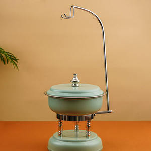 Chauffe-plat moderne avec support de couvercle chromé arqué, élégant réchaud pour la restauration et la décoration d'événements hôteliers au Moyen-Orient - Product Image 5