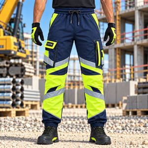Construction Mining Reflective Hot Sale 100% Polyester <b>Orange</b> High Visibility Waterproof <b>Hi</b> <b>Vis</b> Work Pants - Product Image 3