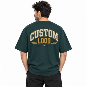 เสื้อยืดโอเวอร์ไซส์ผู้ชาย แขนสั้น คอกลม พิมพ์ลาย สตรีทแวร์ลำลอง ดีไซน์โลโก้แบตเตอรี่ด้านหน้า ขายส่ง ผ้าฝ้าย 100% แบรนด์ดัง - Product Image 3